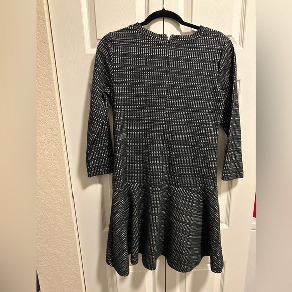 Ann Taylor LOFT Dress Knit Drop Waist Geometric Striped 3/4 Sleeve Size Small - Picture 5 of 5